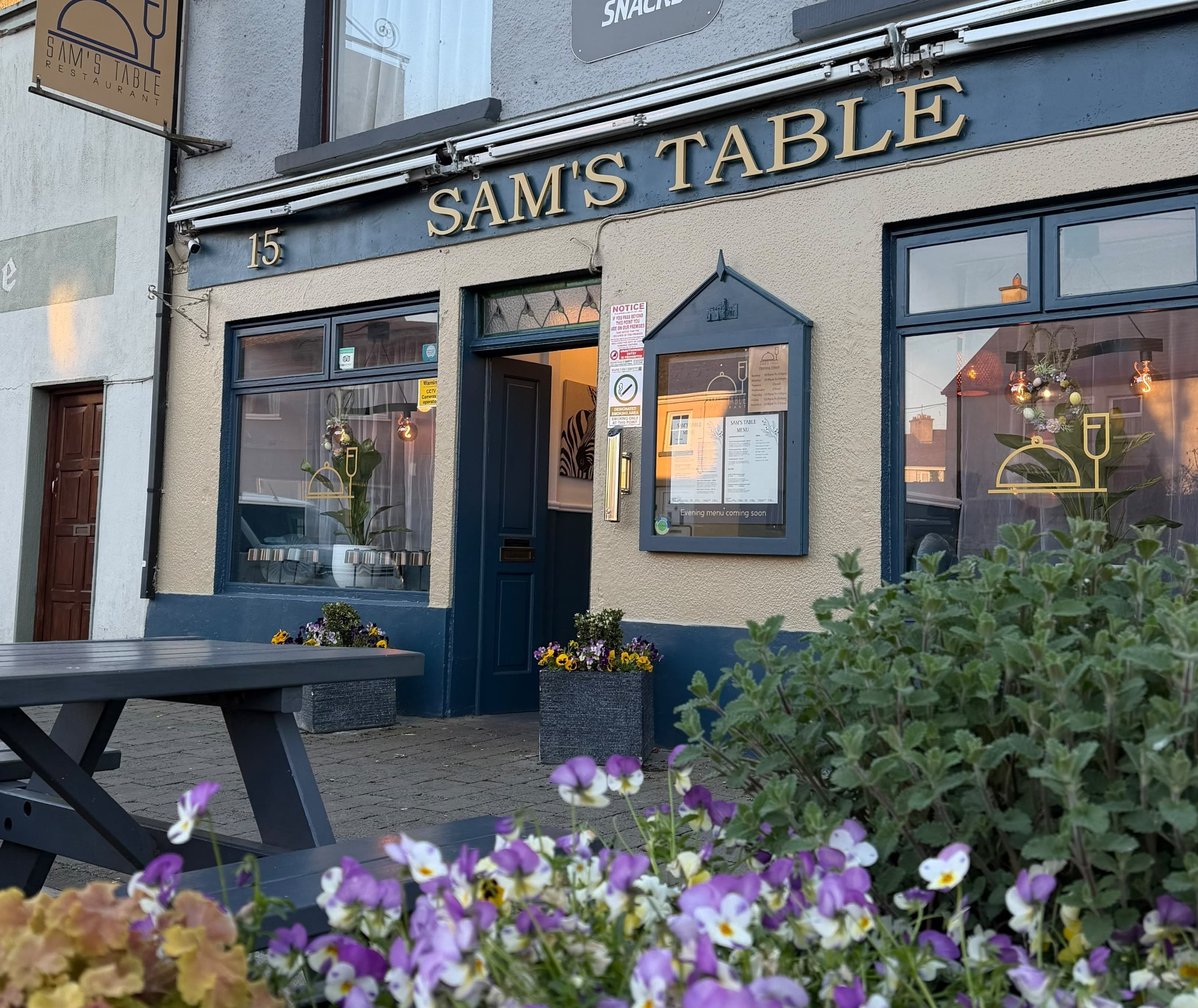 Dining area at Sam's Table